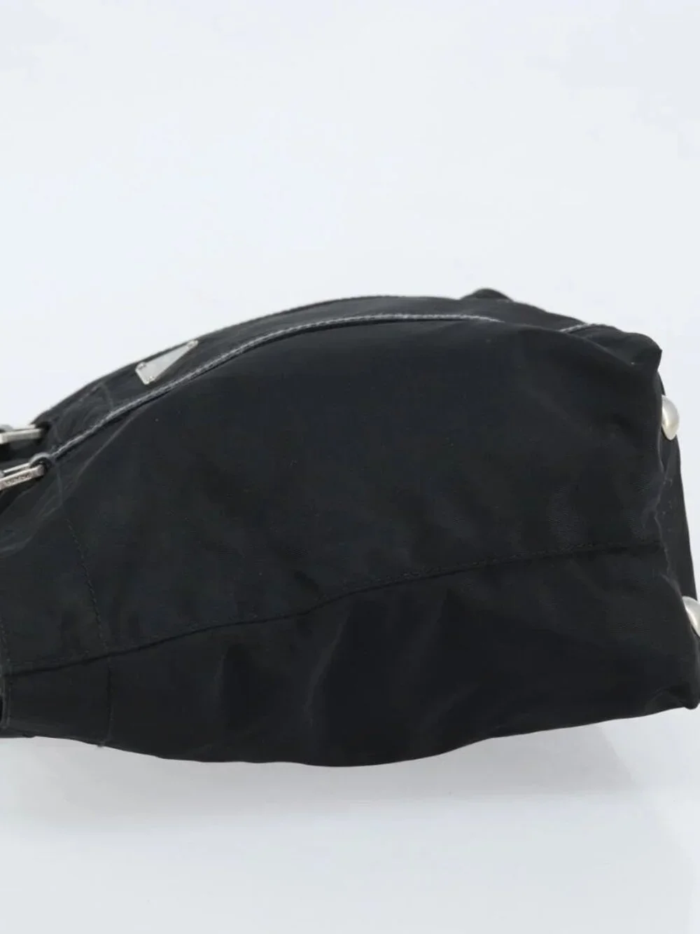 PRADA Tote Bag Nylon Black Silver Auth BA10973 - Picture 5 of 15